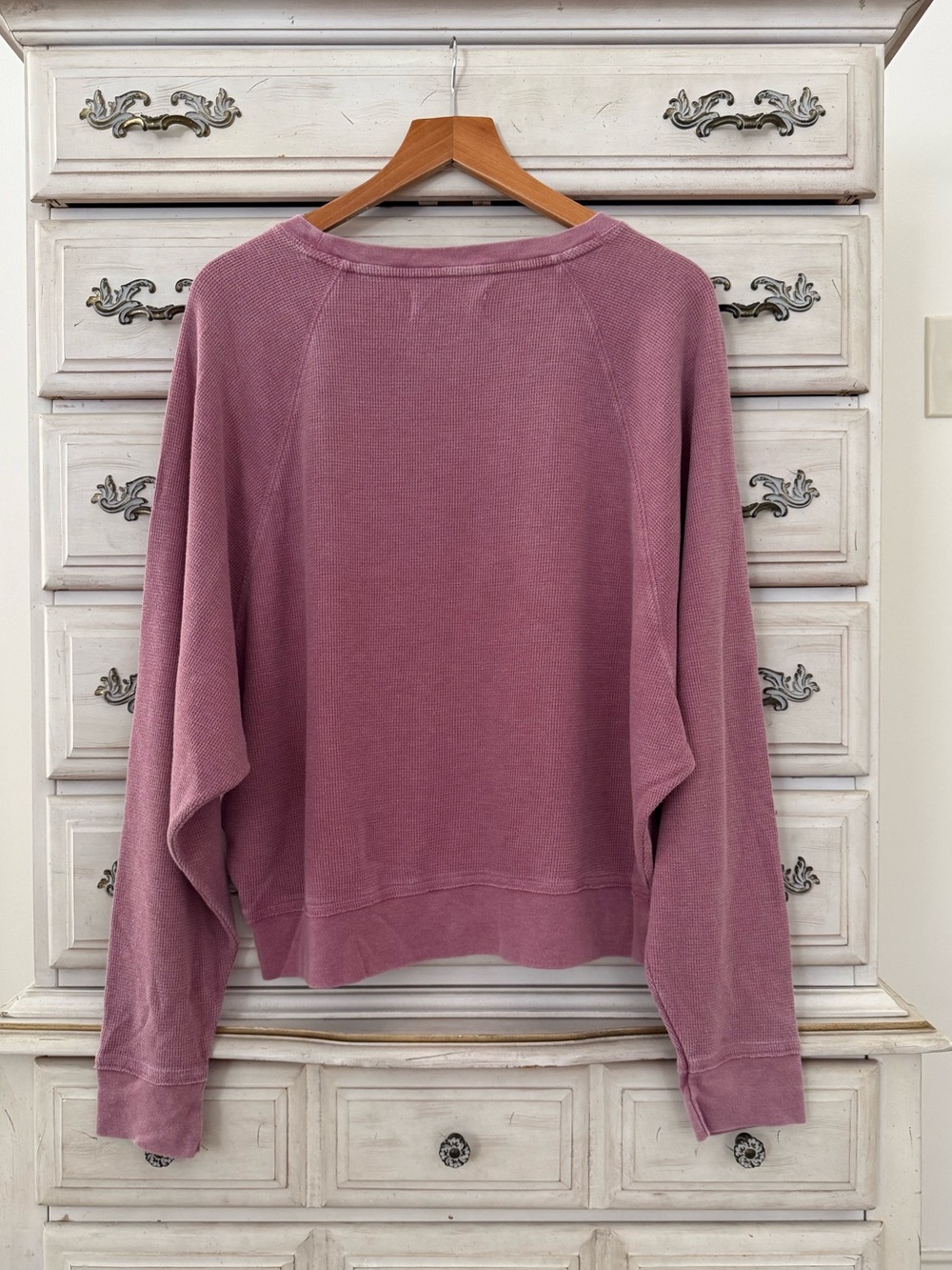 Lucky Brand Raglan Waffle Pullover Top - Picture 5 of 8